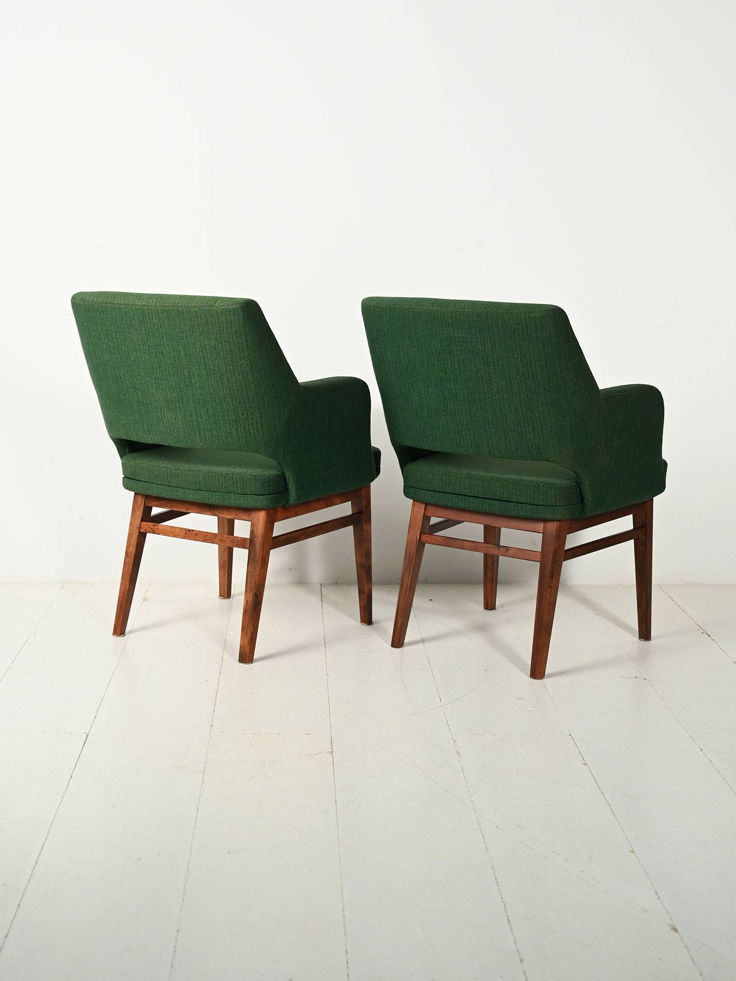 Pair of Green Oslosund armchairs by Kinnarps, 1950s
