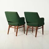 Pair of Green Oslosund armchairs by Kinnarps, 1950s