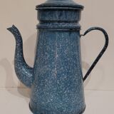 Enamelled marble blue coffee maker