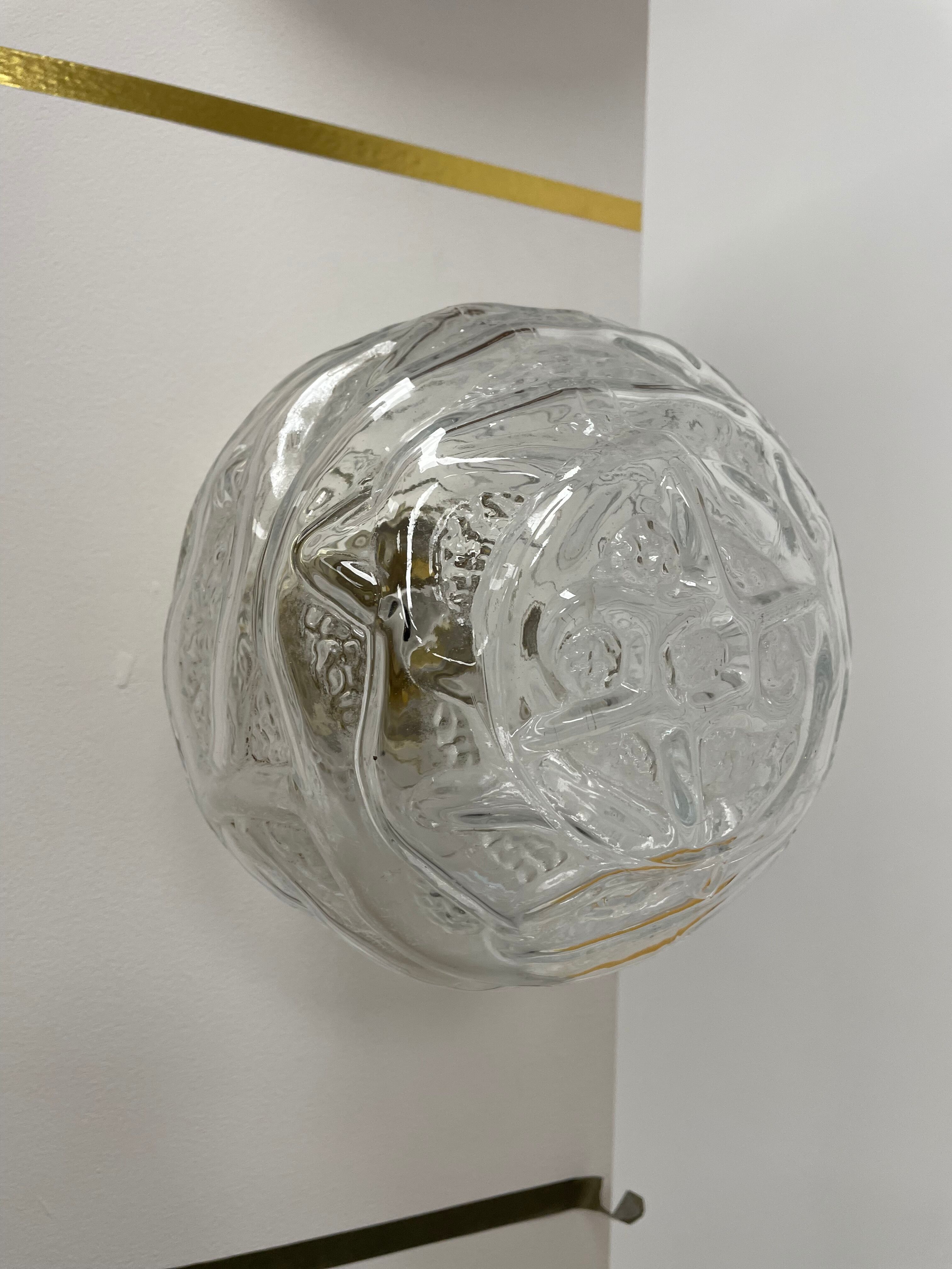 Vintage wall lamp Transparent globe