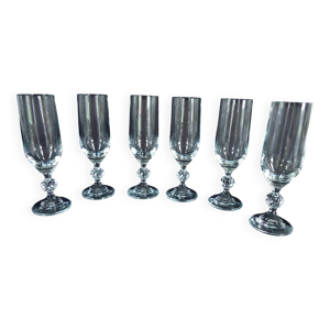 Flûtes à champagne - cristal pied