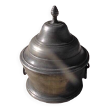 Pot sucrier en étain
