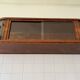 Polish Mid-Century Modern Wall Showcase Cabinet – Beveled Glass & Wood Vene