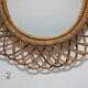 Wall mirror with rattan frame, 1950s