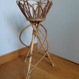 Rattan wicker plant holder