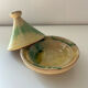 Yellow tagine dish