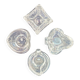 4 Daum crystal ashtrays playing cards