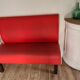Old red bench dinner style / vintage