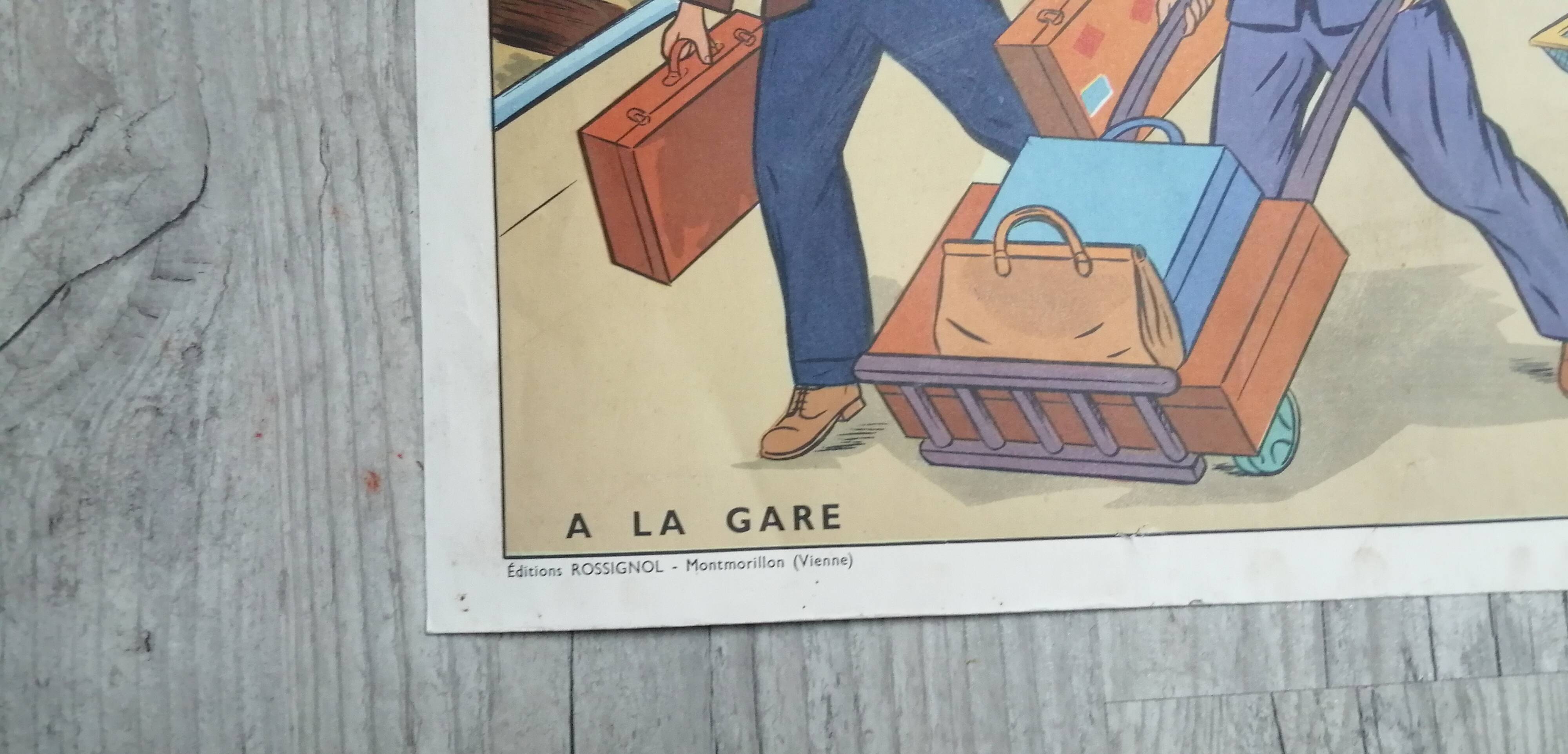 School poster "the mechanic/the station" 56x76