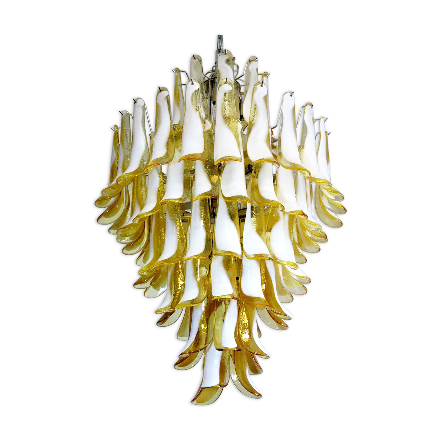 Chandelier Murano glass Canadiens Mazzega tissue 70