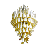 Lustre mouchoir Mazzega en verre de Murano tricolore années 70