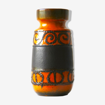 Vintage ceramic vase fat lava, West Germany, h. 22 cm.