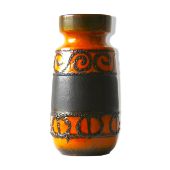 Vintage ceramic vase fat lava, West Germany, h. 22 cm.