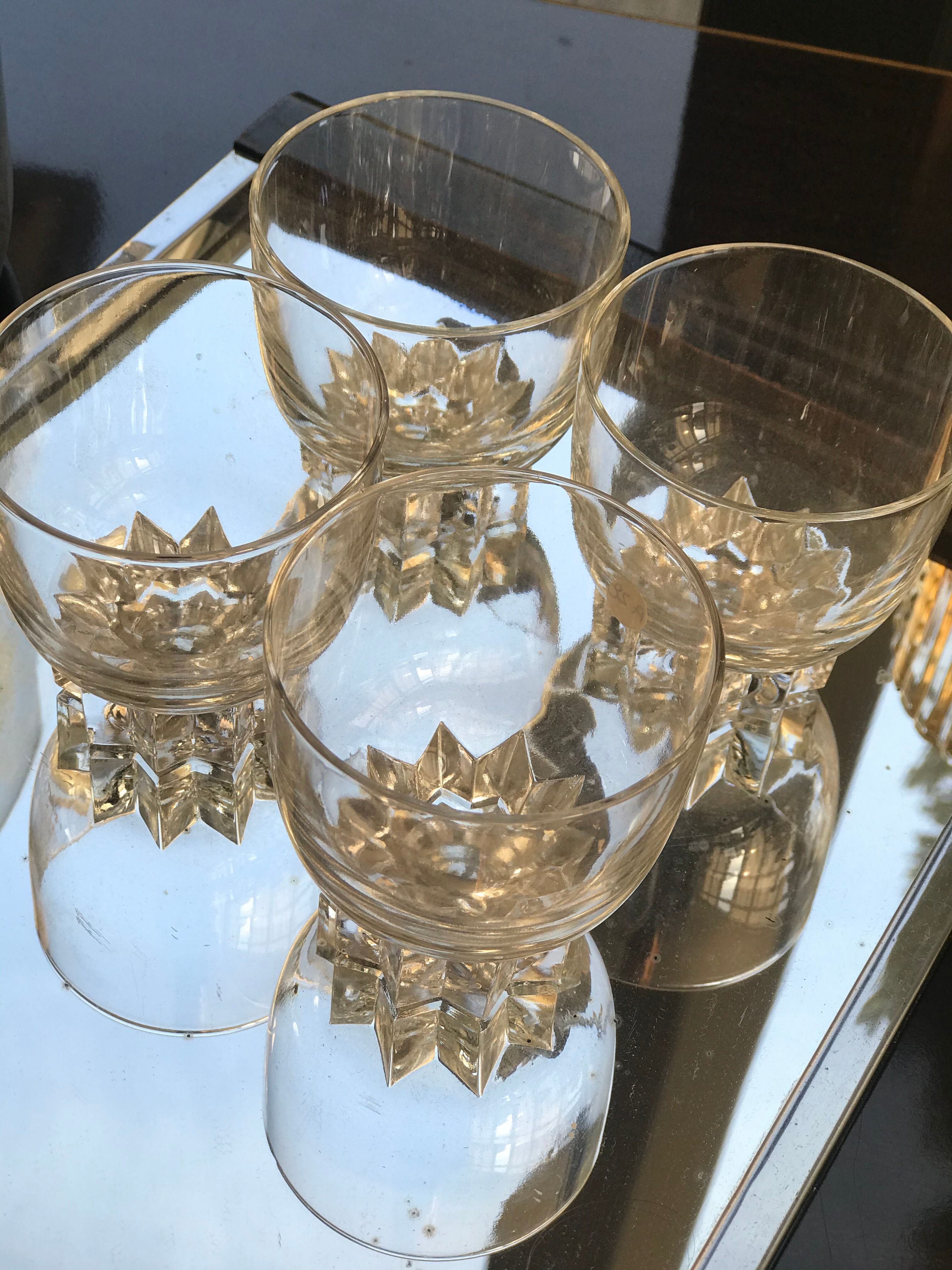 Lot of 5 small vintage glasses