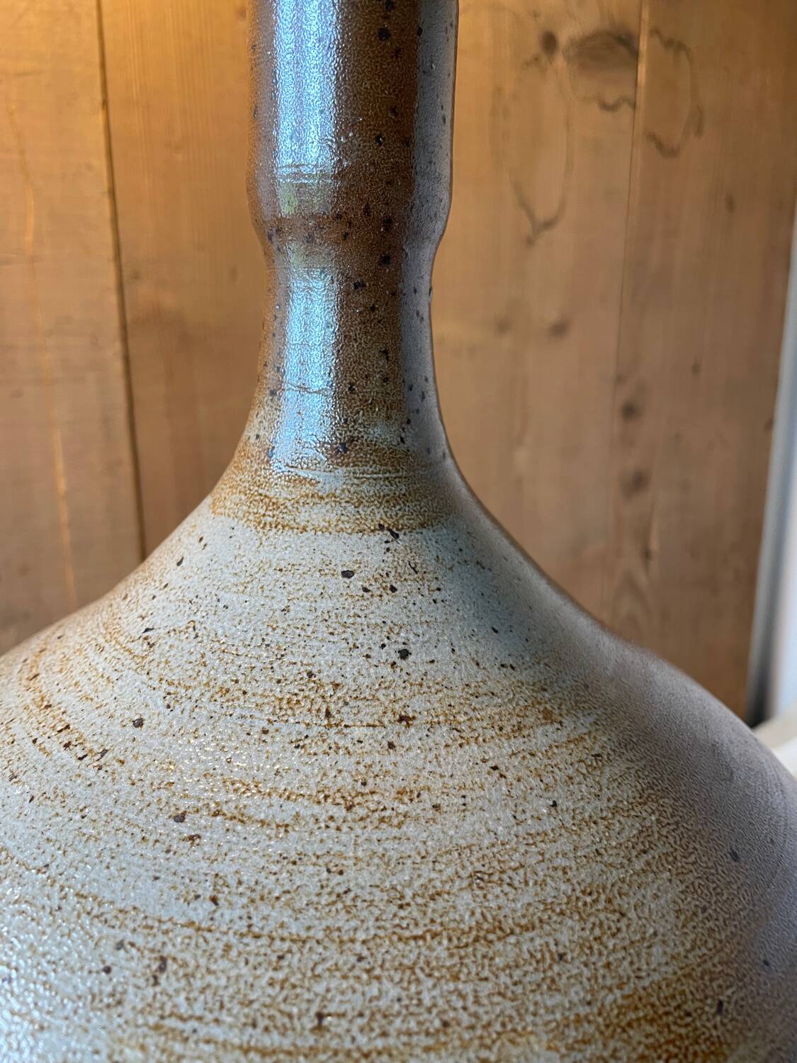 Large vintage 1970s stoneware lamp base