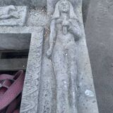 Monumental stone fireplace