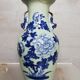 Vase celadon email blanc et bleu chinese porcelain 19th
