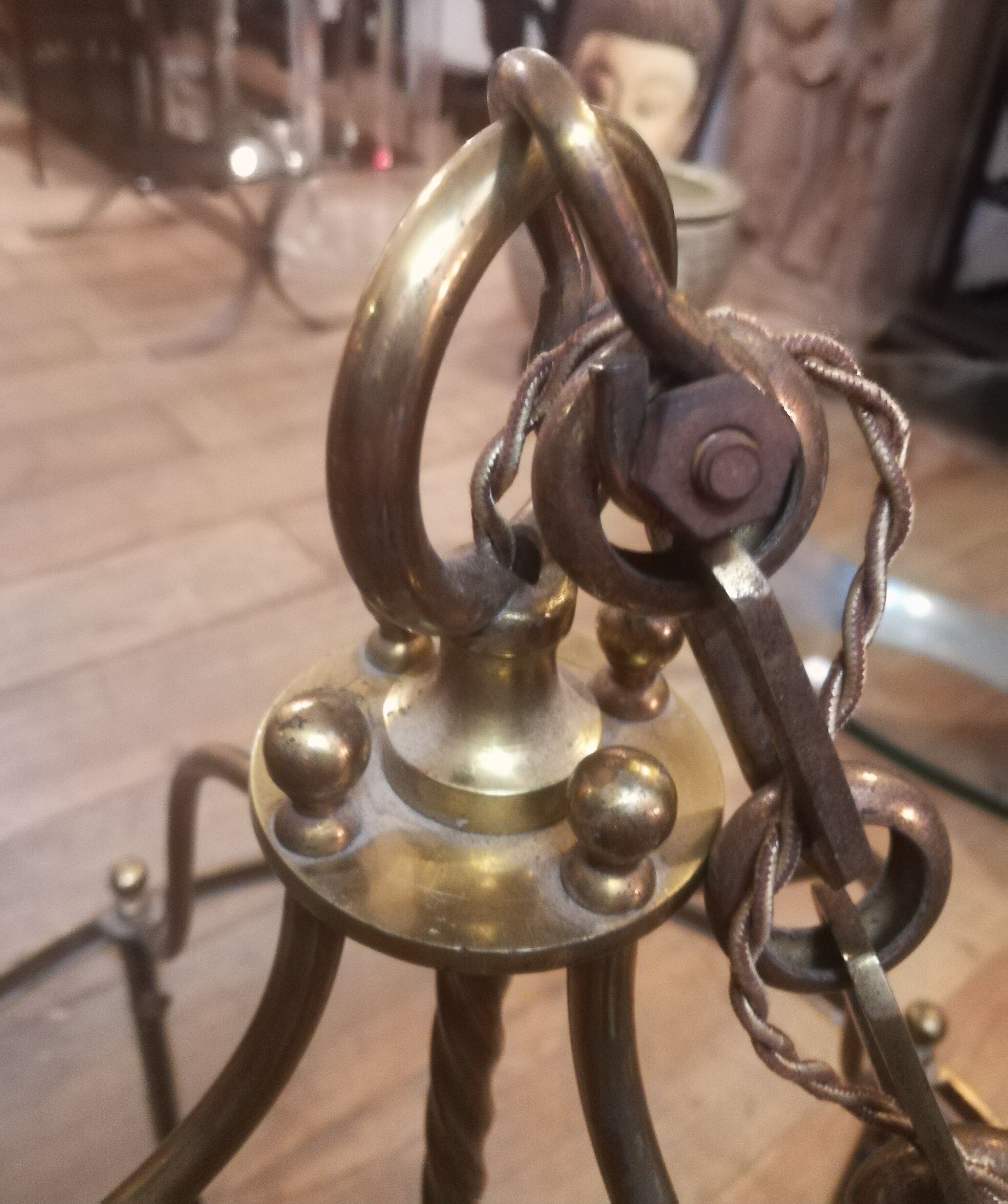 Brass and glass lantern