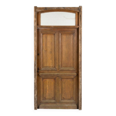 Solid oak entrance door 19th century