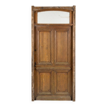 Porte d'entrée en chêne massif, XIXème