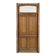 Solid oak entrance door 19th century