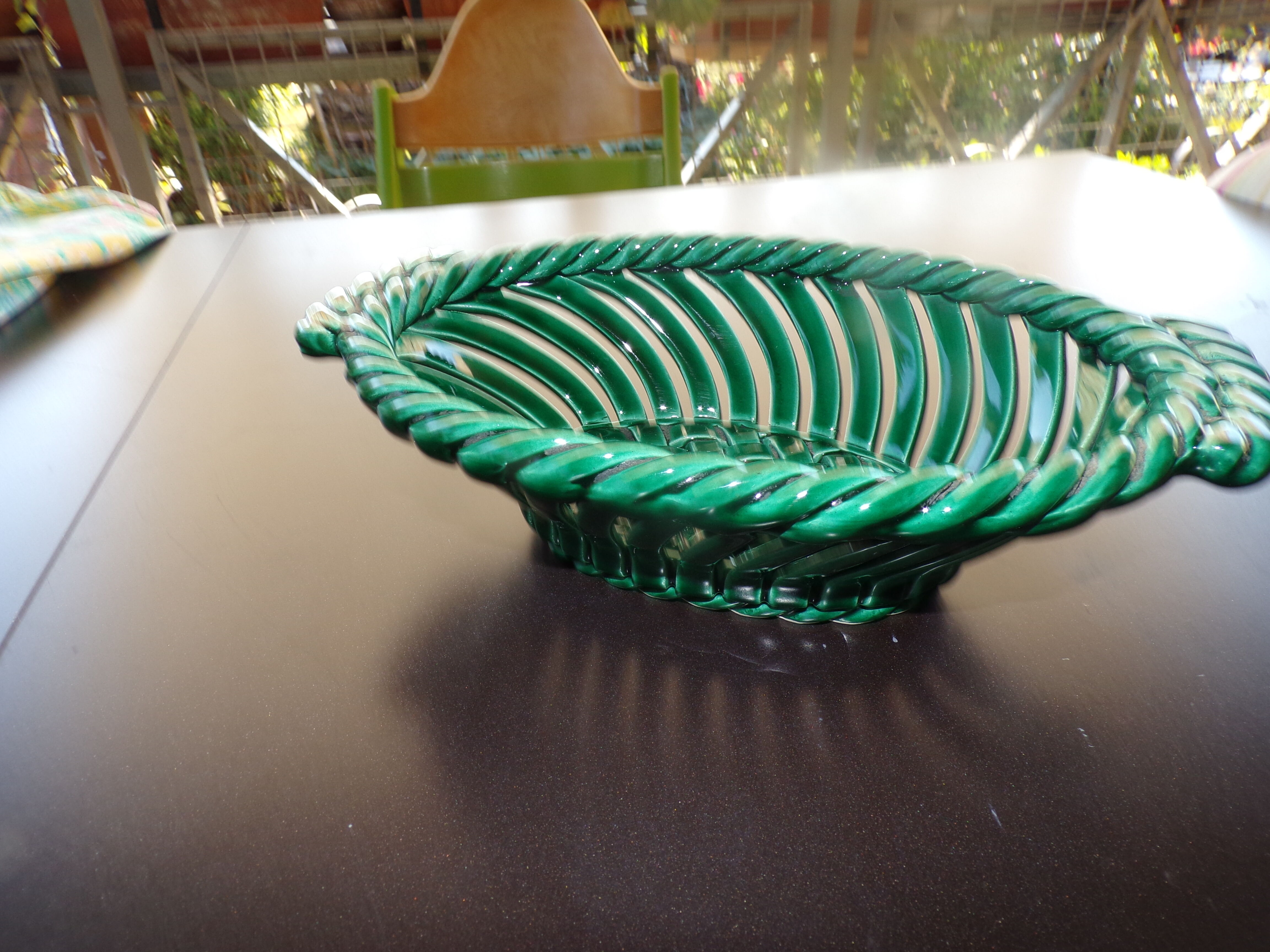 Vallauris ceramic fruit basket