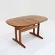 Vintage Glostrup Danish oval extendable dining table solid teak 1960s