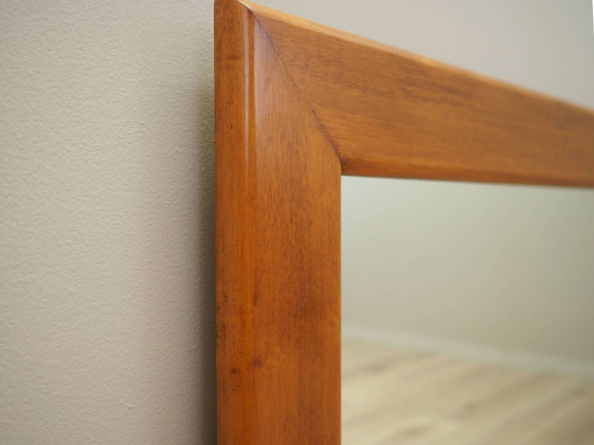 Mirror in mahogany frame, Italian design, 1970s, production: Italy