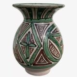 Small green ceramic vase 1960 signed Punter