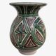 Small green ceramic vase 1960 signed Punter