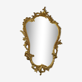 Miroir baroque rocaille en bronze doré