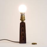 Small carved wooden lamp base, 1950s