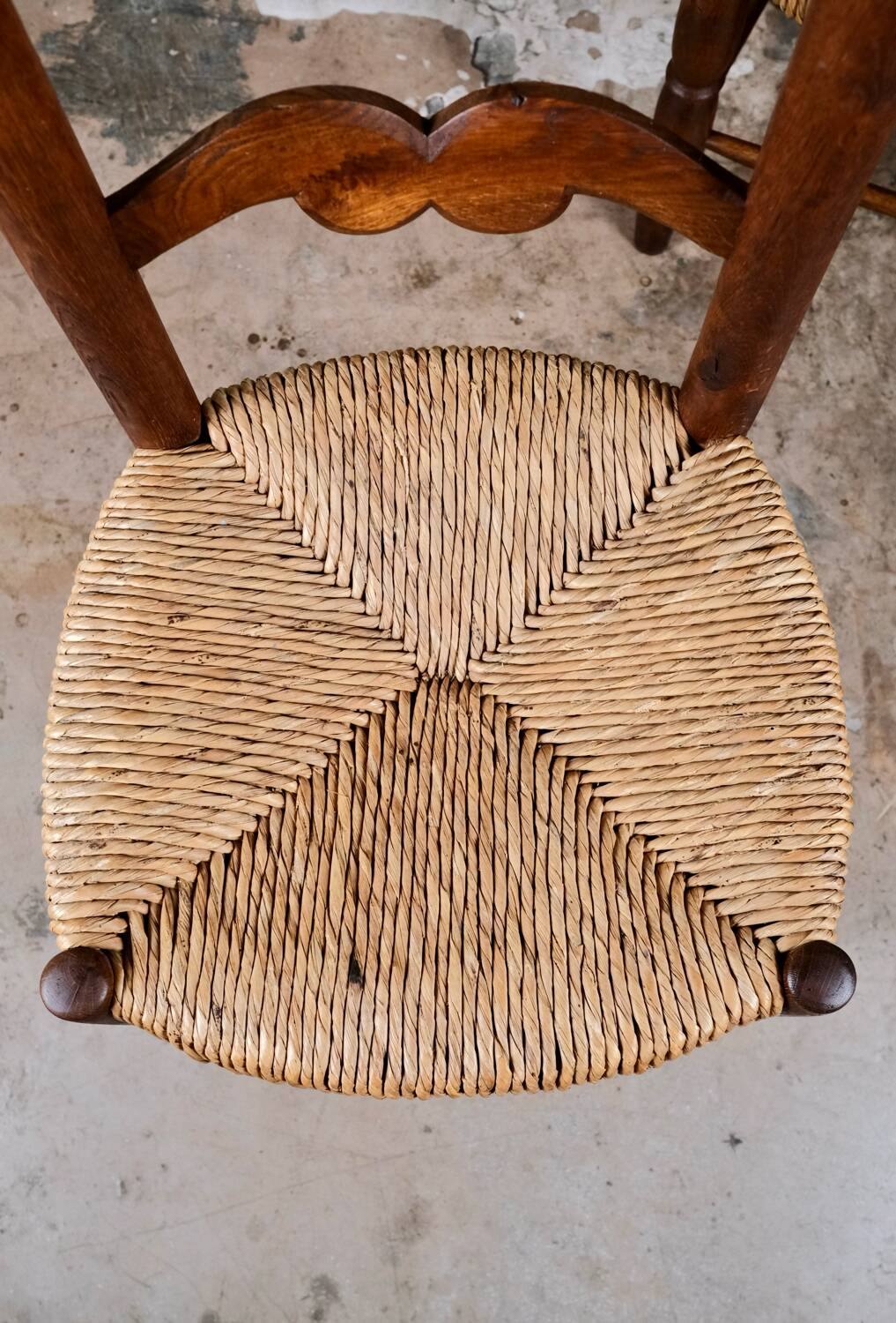 Pair of folk art chairs, France, mid-20th century