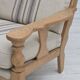 Années 1970, fauteuil danois, laine d'ameublement, bois de chêne massif.