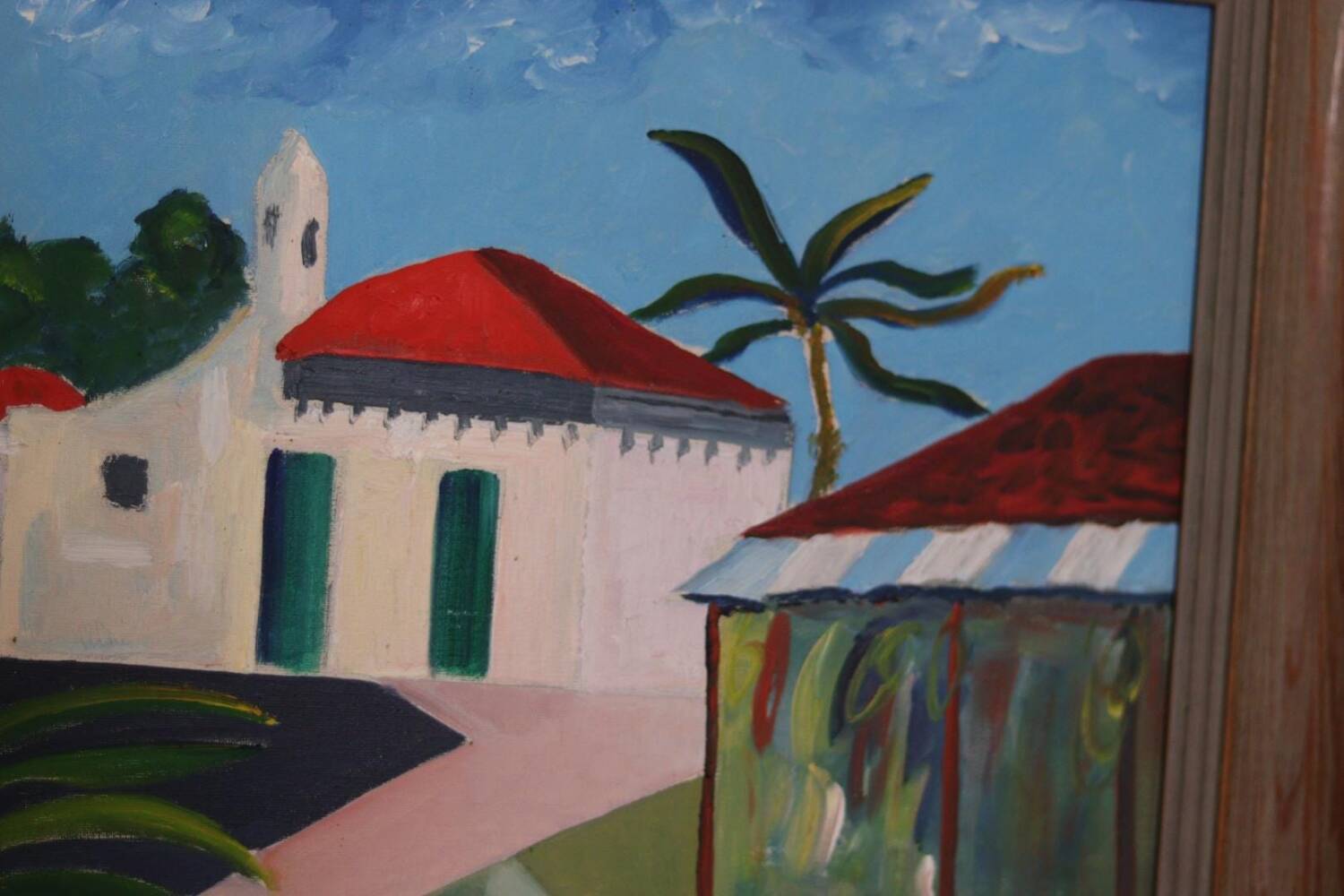 Original Swedish Oil on Canvas – “City View” by Gösta Sigfrid