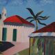 Original Swedish Oil on Canvas – “City View” by Gösta Sigfrid