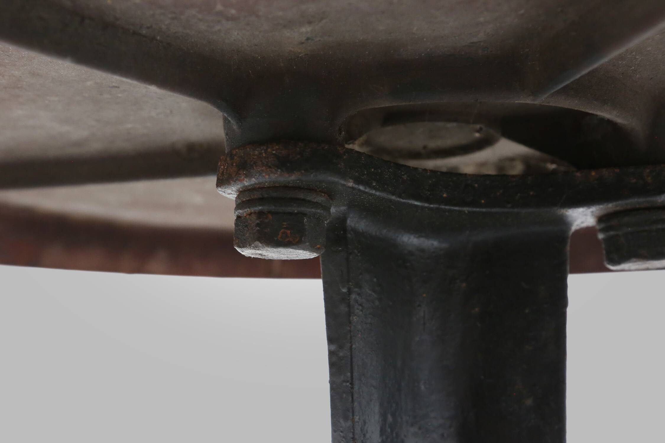 Rare Louis Vuitton cast iron bistro table with bakelite top, France ca. 1930