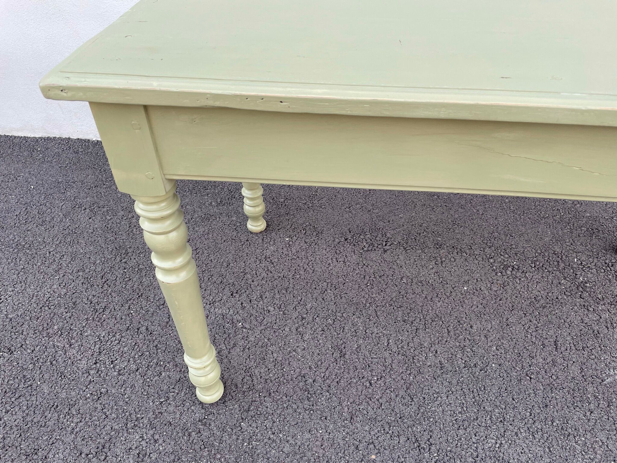 Painted wooden farmhouse table L120