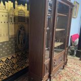 Empire style mahogany display cabinet bookcase