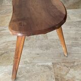 Vintage wooden tripod stool 1950