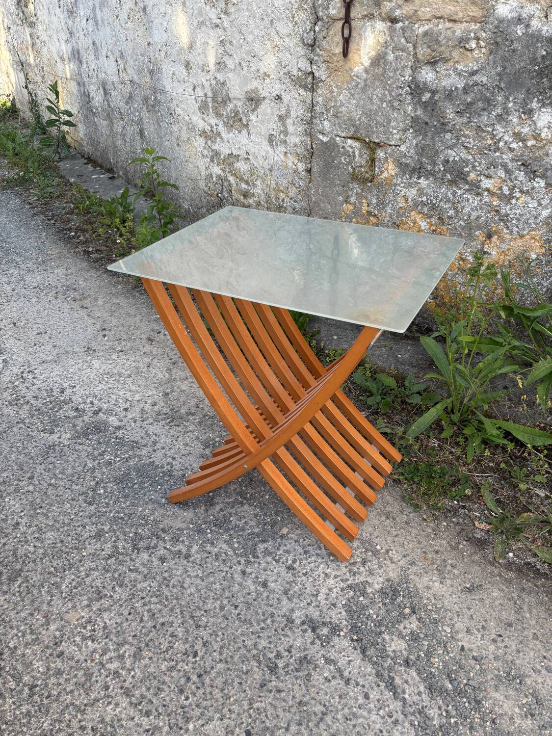 IKEA 90s side table / magazine rack in Ekeberg beech