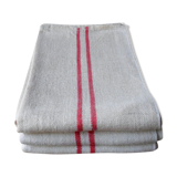 Set of 3 old hemp tea towels