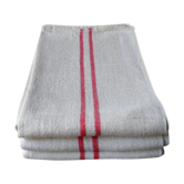 Set of 3 old hemp tea towels
