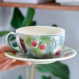 Large St Clément barbotine breakfast/chocolate mug