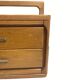 Danish scandinavian oak curved free form night stands or side tables, 1970s