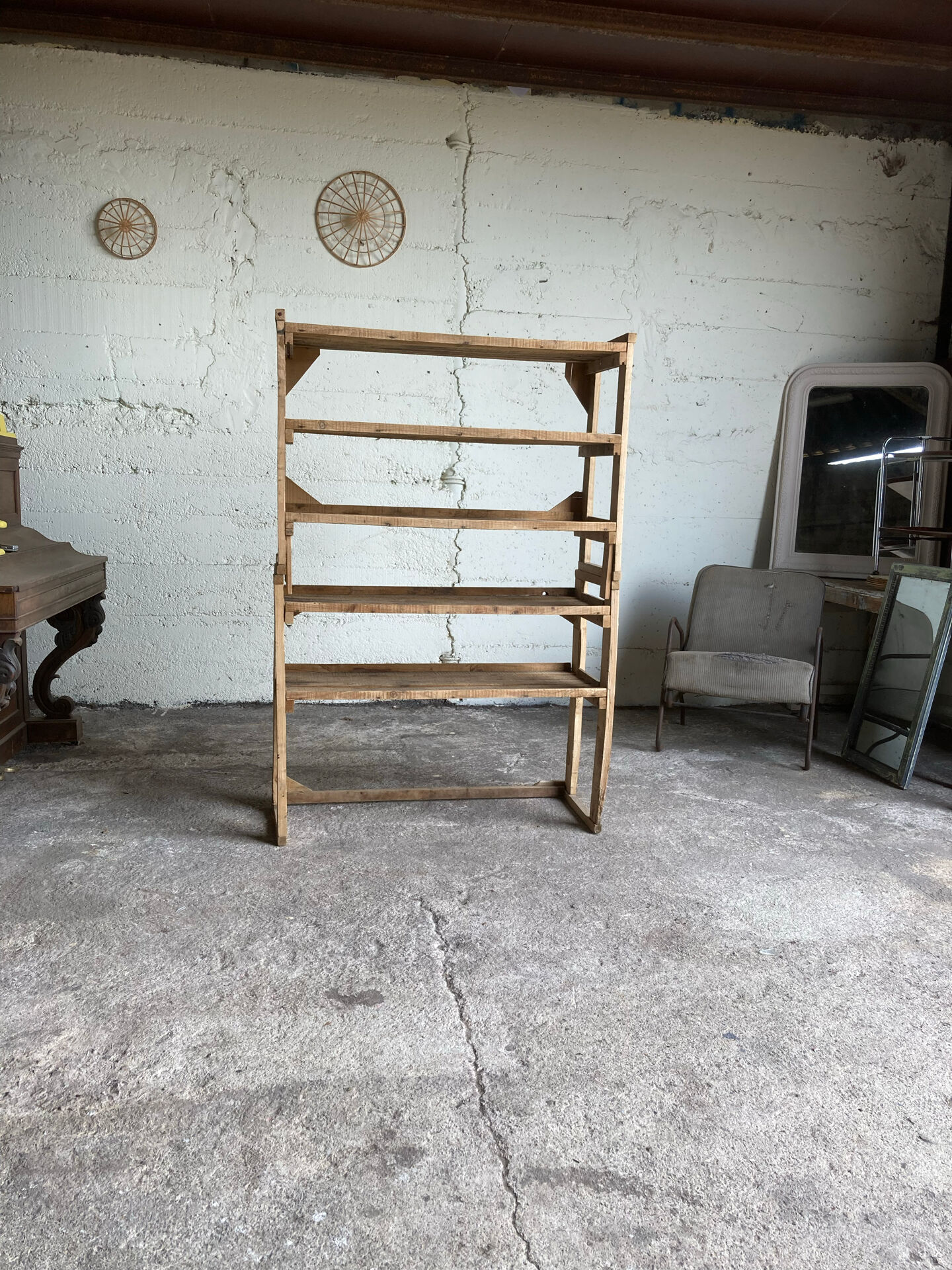 Raw poplar wood shelf