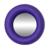 Purple round mirror