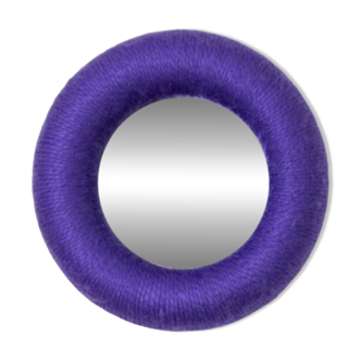 Purple round mirror