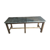Table haute avec plateau en zinc