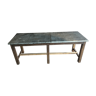 Table haute avec plateau en zinc